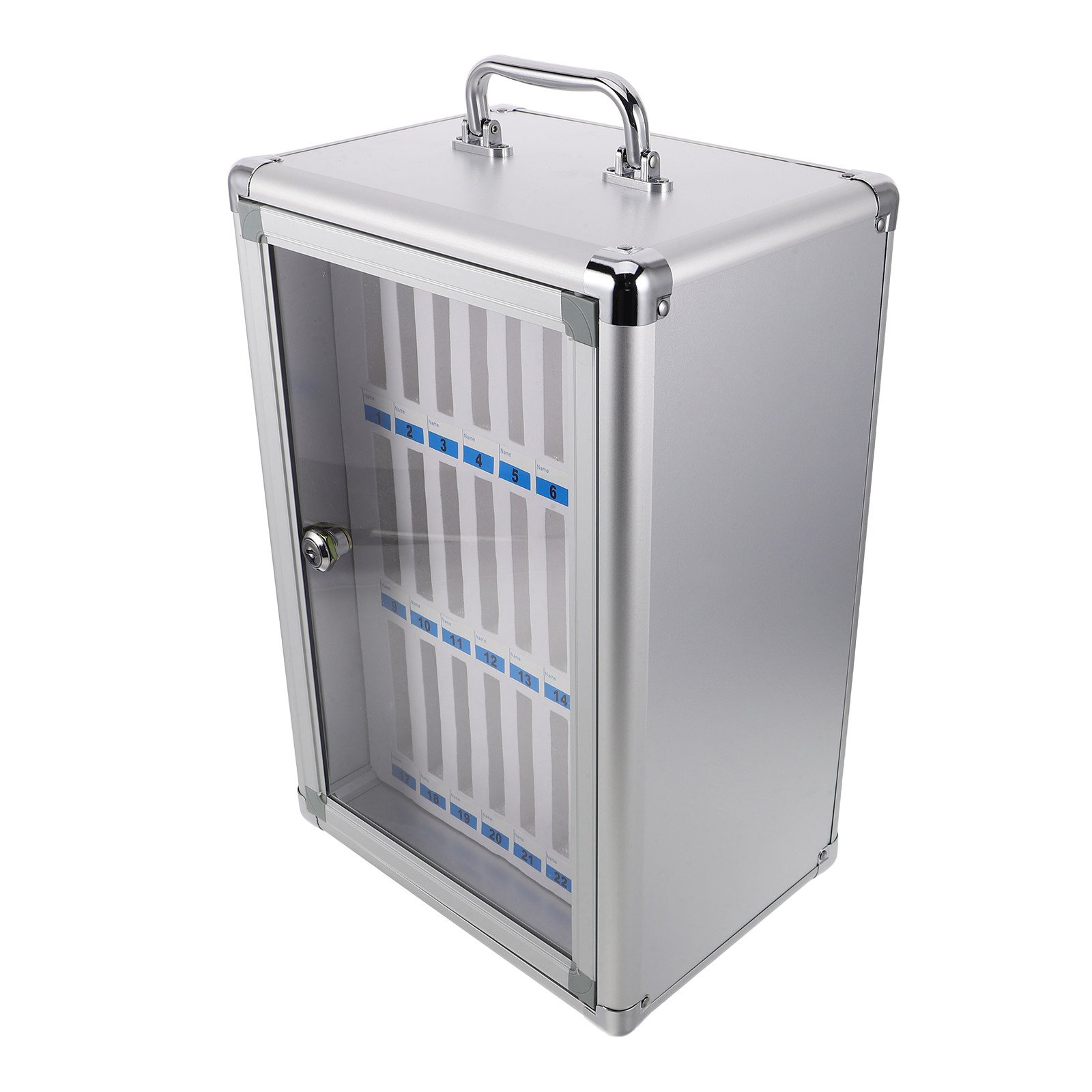 Office Storage Cabinet - 24-Slots Cell Phone Locker Aluminum Alloy