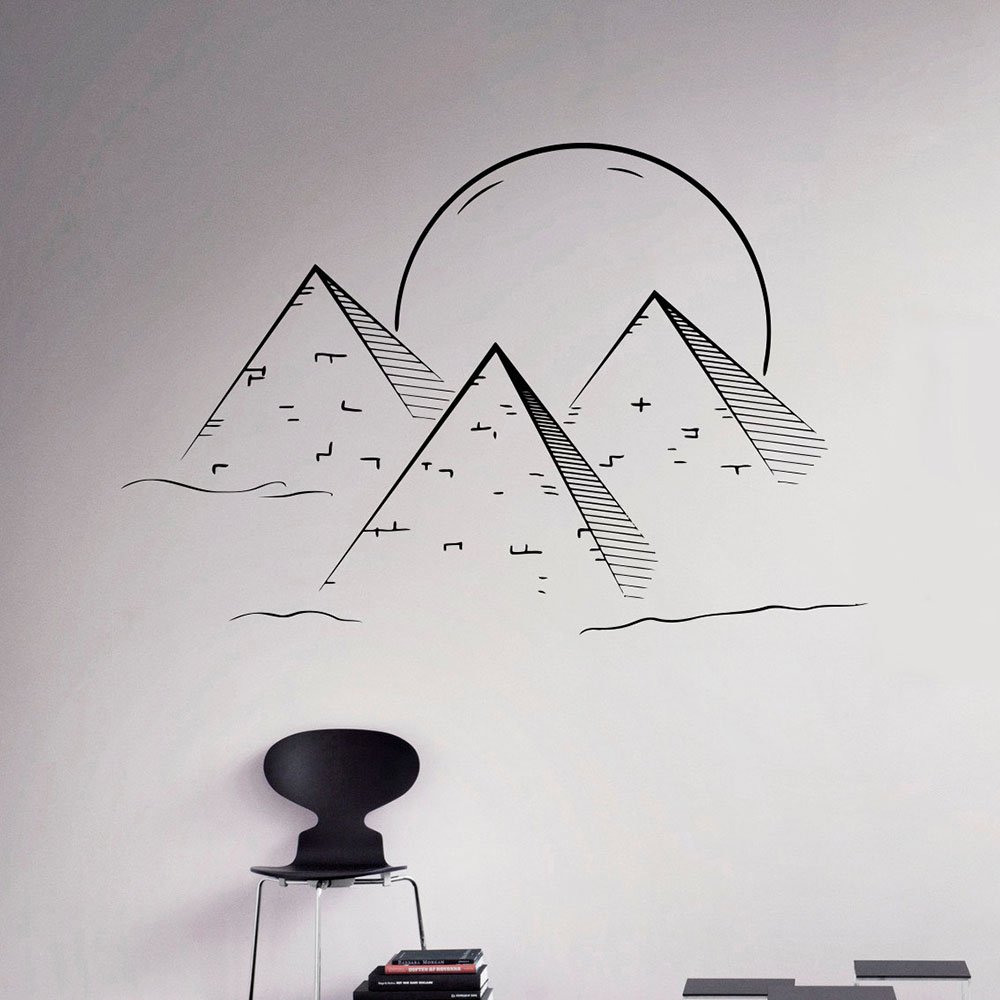 Office Furniture Egypt - Egyptian Pyramids Wall Decal Sacred Symbol