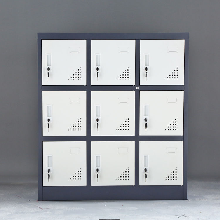 Office Storage Cabinet - 9 Door Metal Locker Storage Office