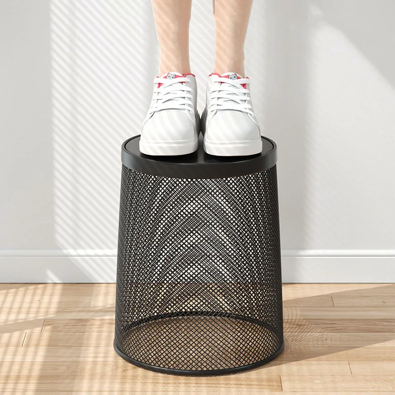 Paper Basket Mesh - 9L/12L Crush-Resistant Metal Mesh Trash Can,