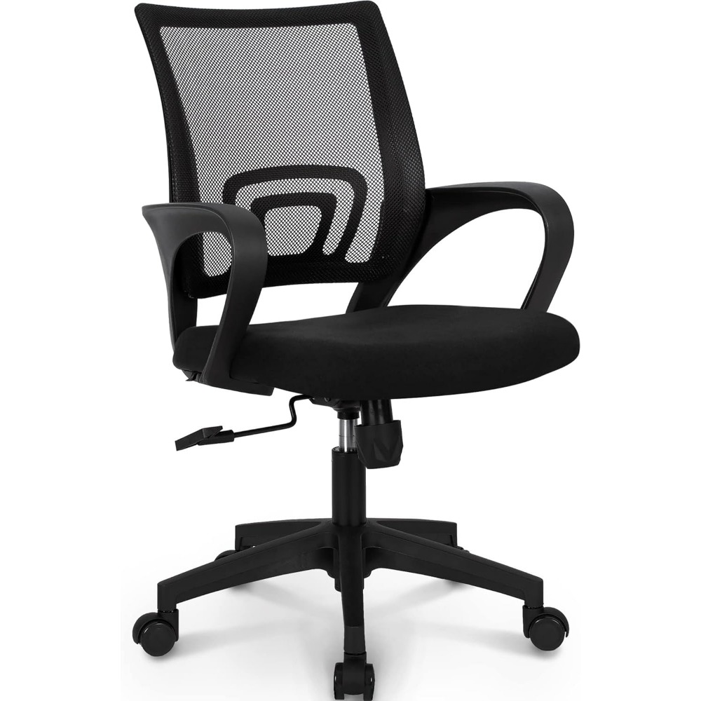 Task Chair Mid Back - Black Mesh Gaming Office Chair Mid