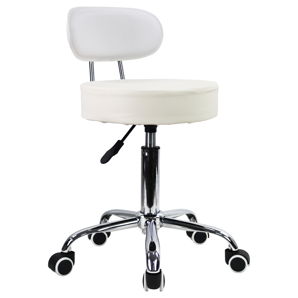 Task Chair Mid Back - CANBOUN PU Leather Rolling Stool With