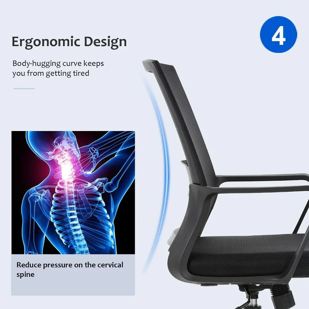 Ergonomic office chair, mid-ba - Task Chair Mid Back 评论和价格