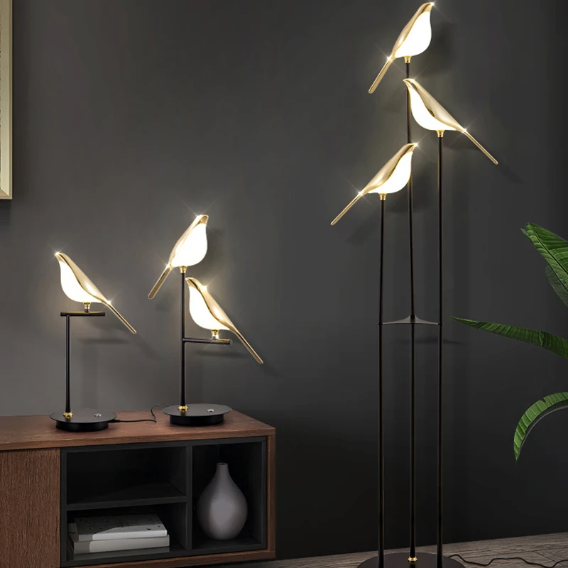 Magpie Bird Table Light Standi - Floor Lamp Arched 评论和价格