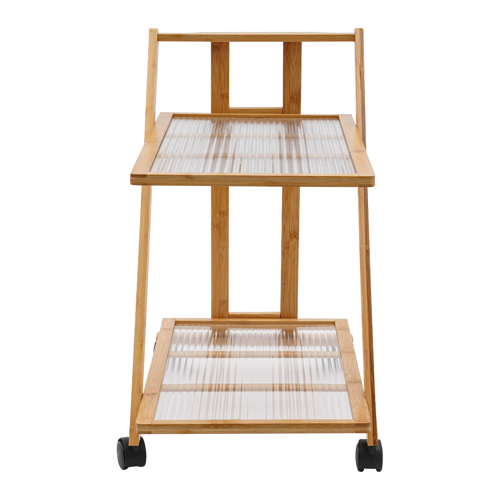 2 Tier Rolling Cart Bamboo Fol - Book Cart Rolling 评论和价格