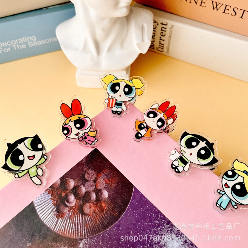 6PCS Kawaii The Powerpuffs Gir - Office Supply Cart 评论和价格