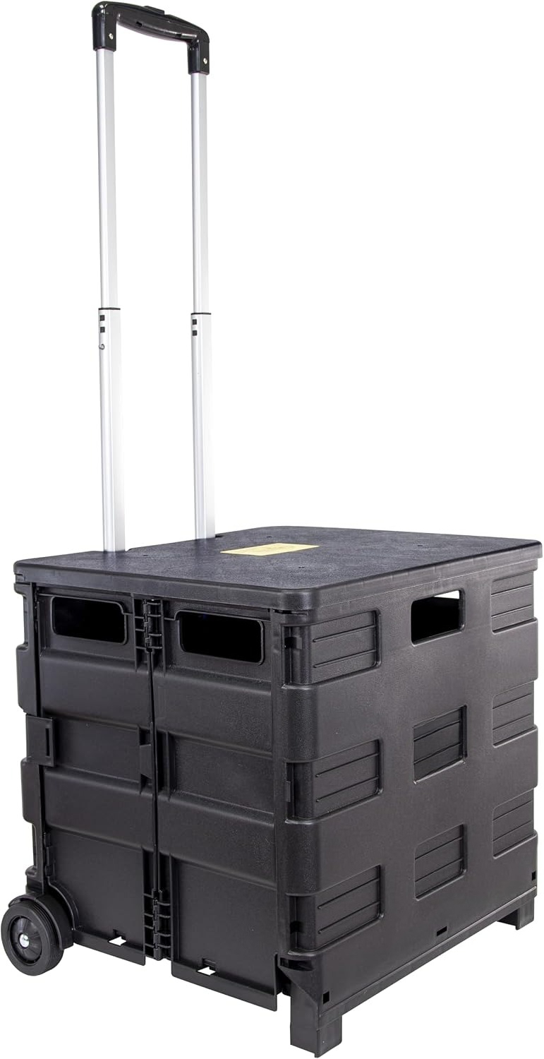 Black Heavy Plastic Collapsibl - Office Supply Cart 评论和价格
