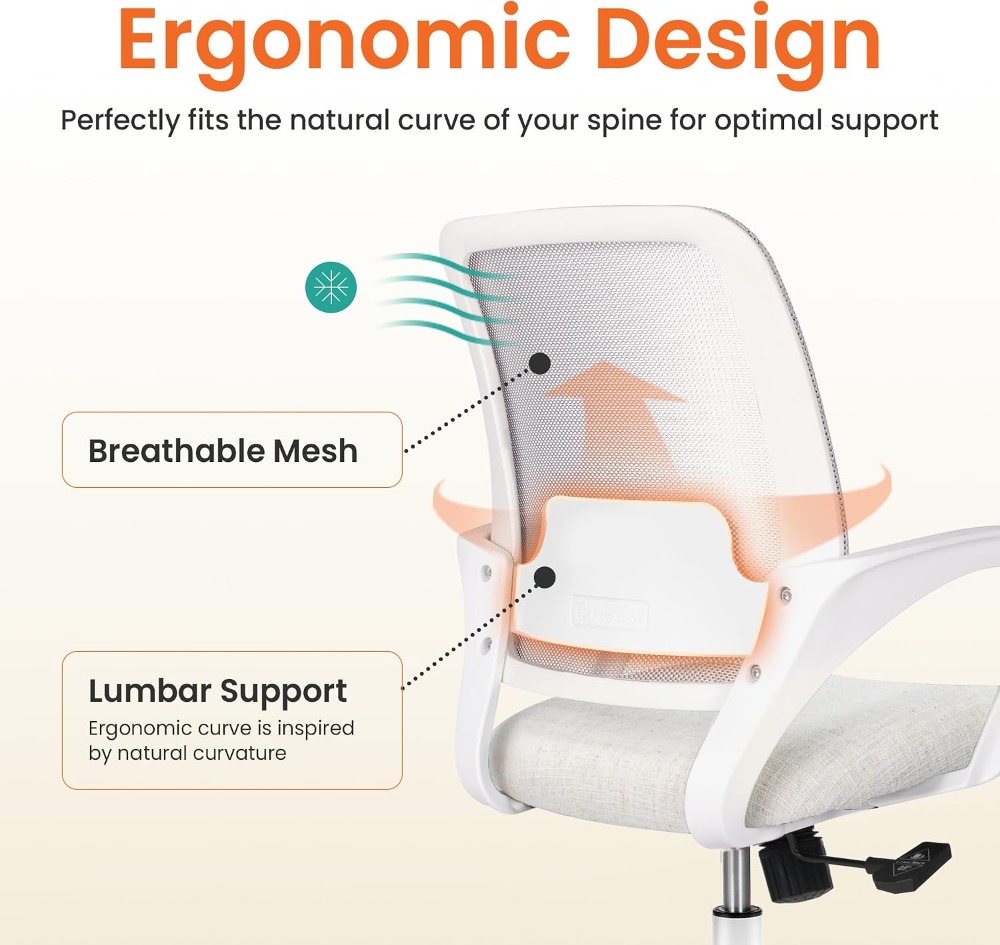Ergonomic Office Desk Chair wi - Task Chair Mid Back 评论和价格
