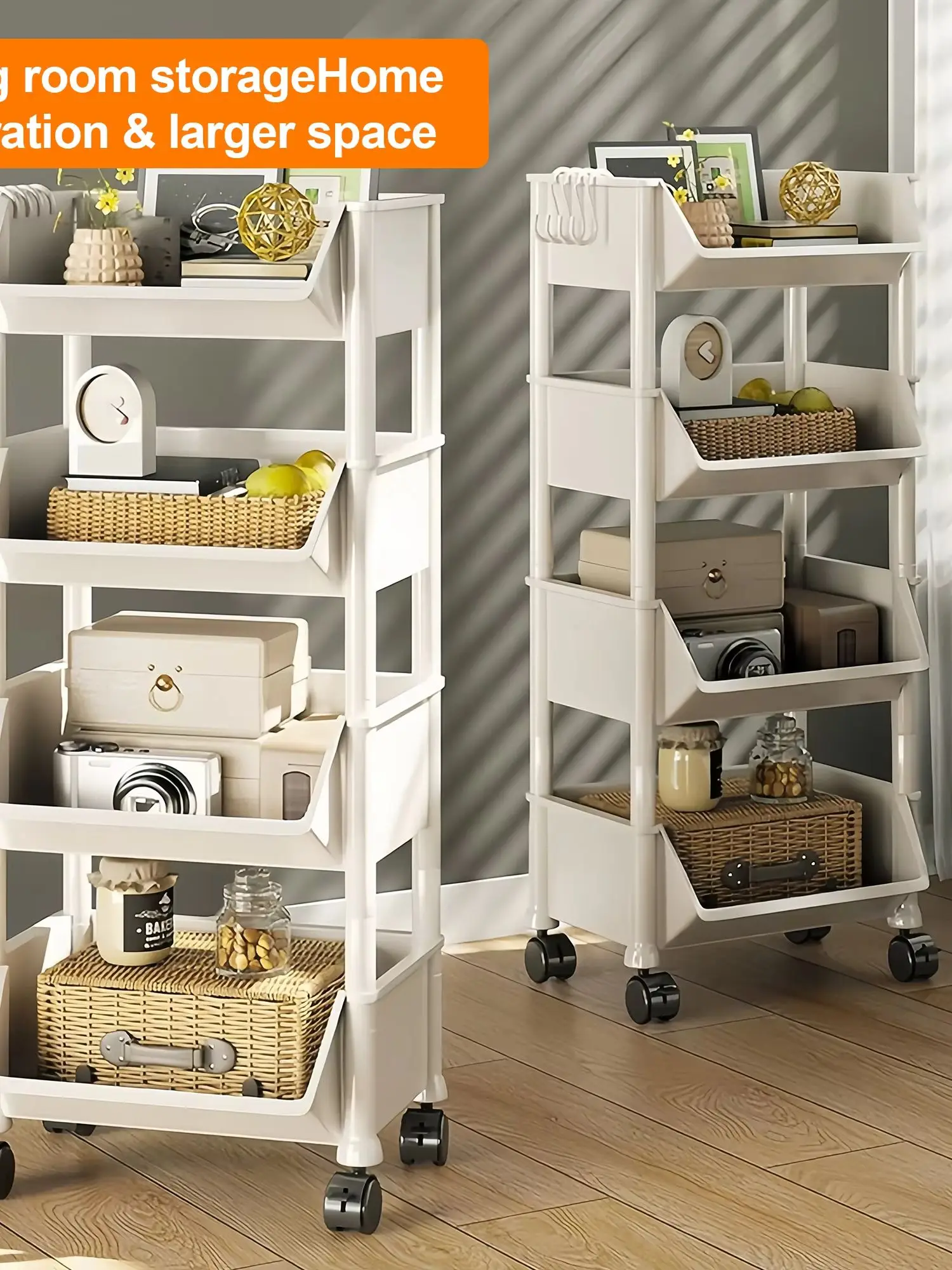 Versatile 4/5Tier Rolling Stor - Book Cart Rolling 评论和价格