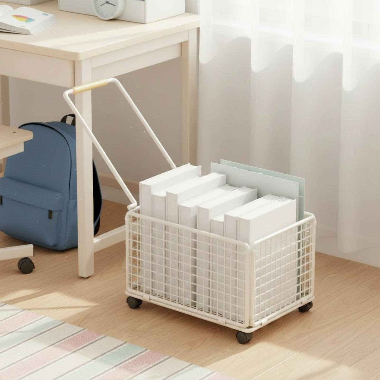 Deskside Storage Trolley With  - Book Cart Rolling 评论和价格