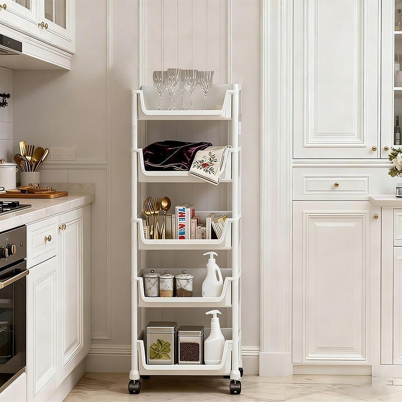 5-Tier Rolling Storage Cart wi - Book Cart Rolling 评论和价格