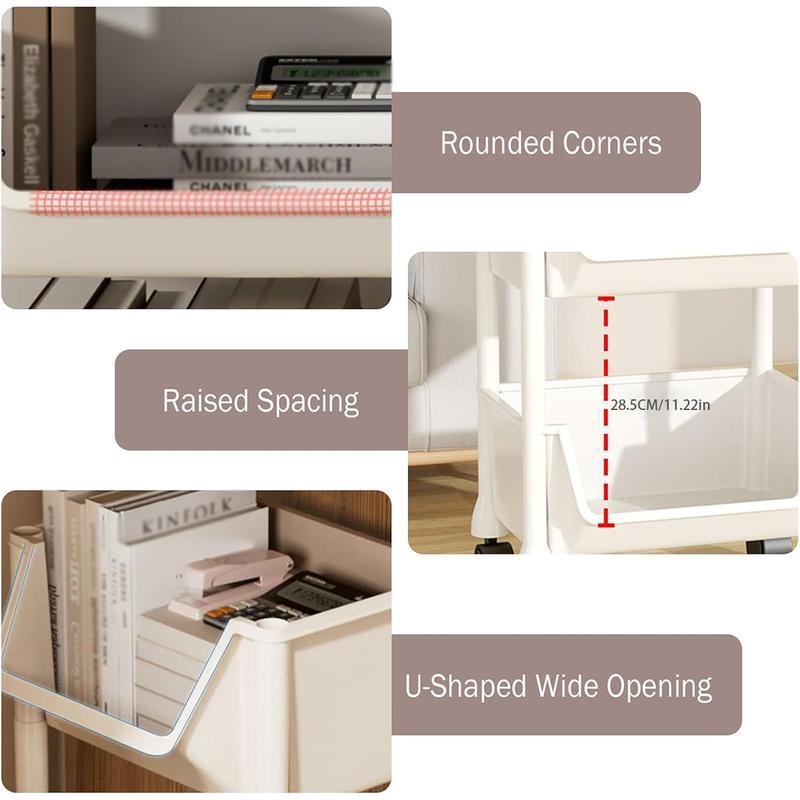 5-Tier Rolling Storage Cart wi - Book Cart Rolling 评论和价格