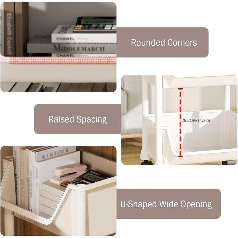 5-Layer White Freestanding Sta - Book Cart Rolling 评论和价格