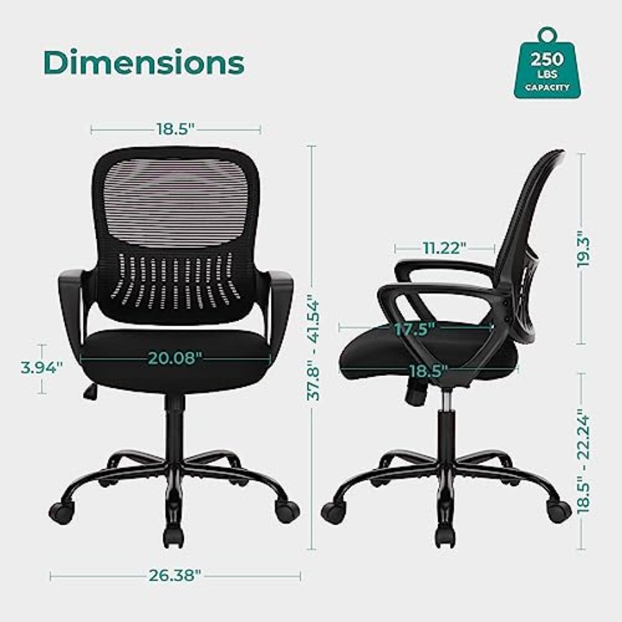 Home Office Chair, Mid Back Co - Task Chair Mid Back 评论和价格