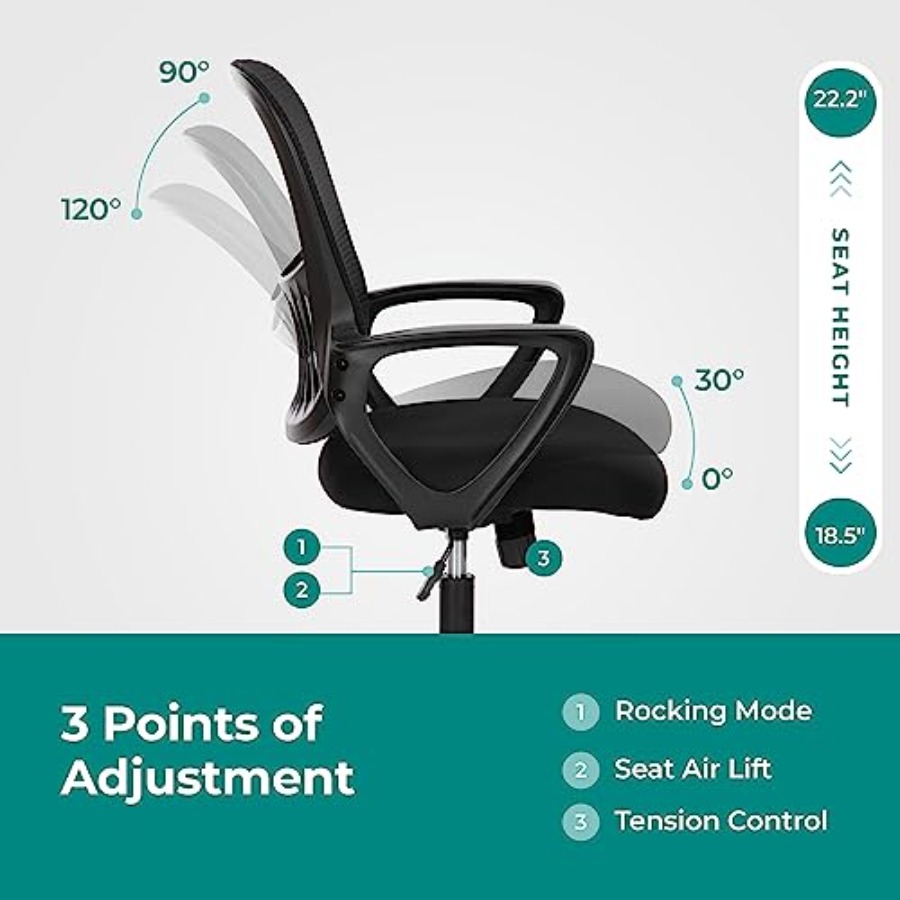 Home Office Chair, Mid Back Co - Task Chair Mid Back 评论和价格