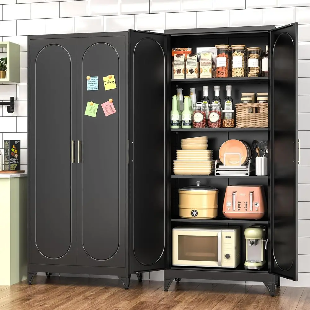 75 Tall Metal Kitchen Pantry C - Office Storage Cabinet 评论和价格