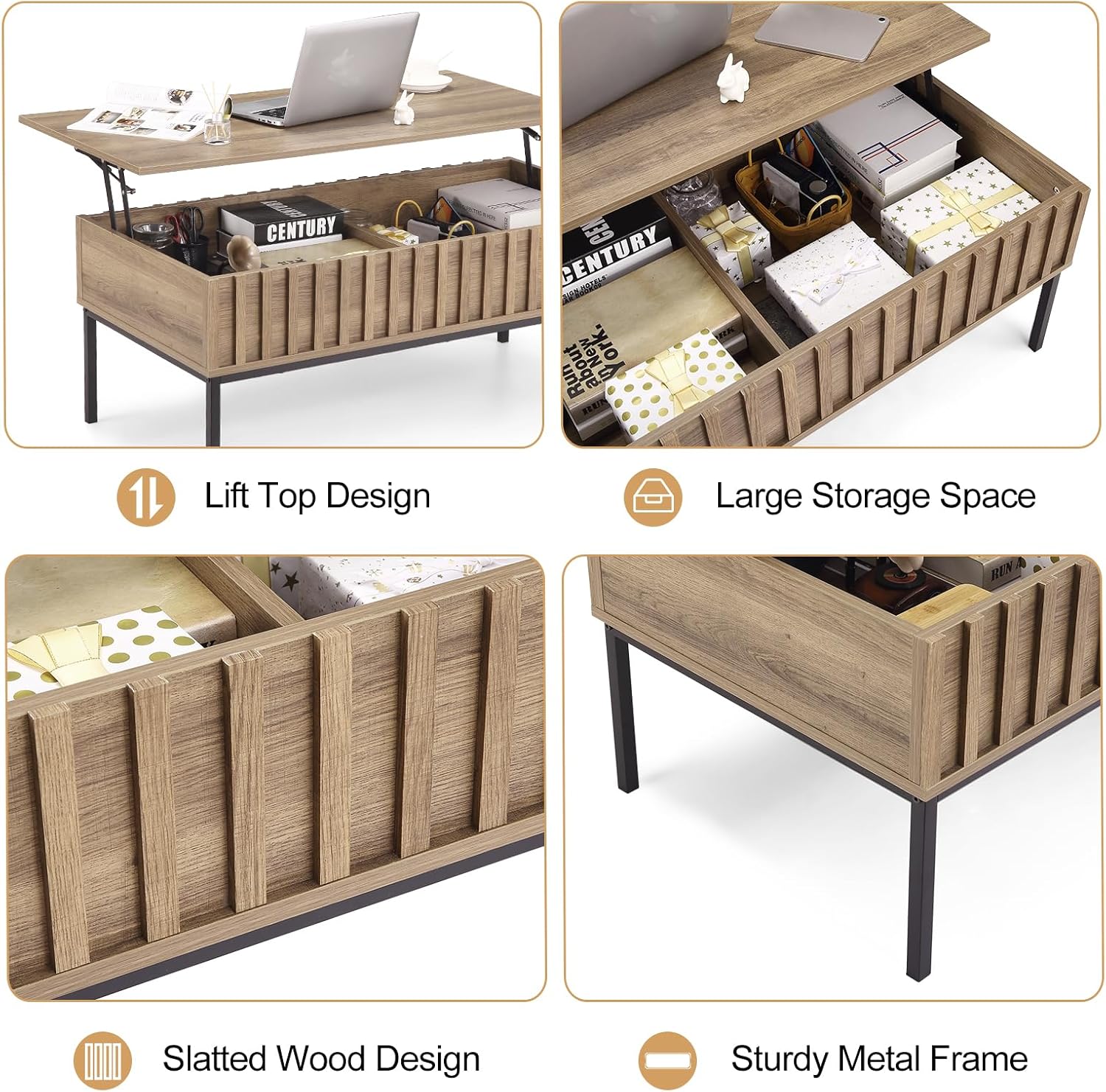 Wood Lift Top Coffee Table Wit - Office Furniture Center 评论和价格