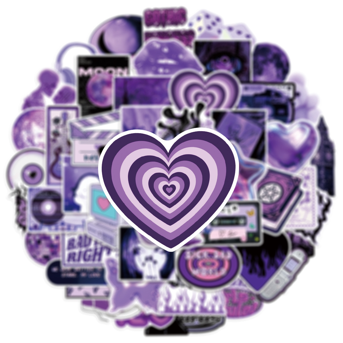 50/100Pcs Purple Y2K Girl Graf - Office Supply Cart 评论和价格