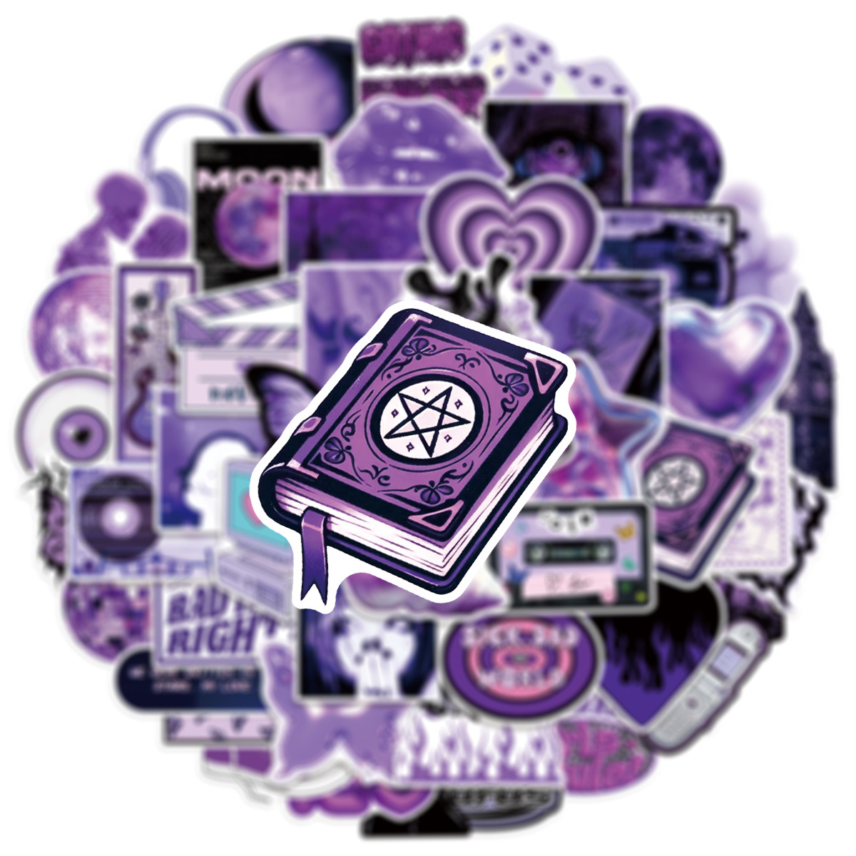 50/100Pcs Purple Y2K Girl Graf - Office Supply Cart 评论和价格