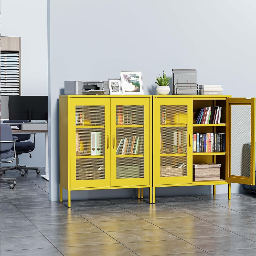 Mesh Metal Storage Cabinet wit - Office Storage Cabinet 评论和价格