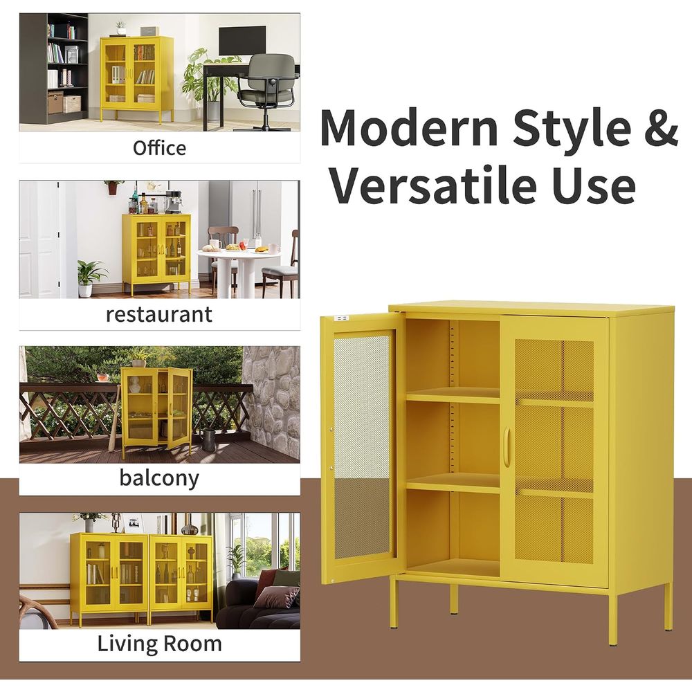 Mesh Metal Storage Cabinet wit - Office Storage Cabinet 评论和价格