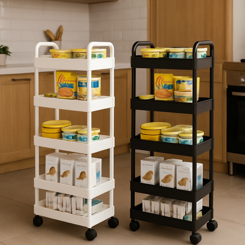 5-Tier Rolling Storage Cart wi - Book Cart Rolling 评论和价格