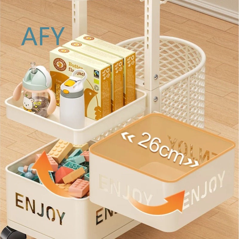 Multilayer Kids Toy Storage Or - Book Cart Rolling 评论和价格
