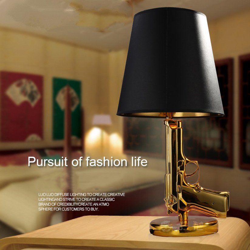 Gold Plated Pistol Table Desk  - Floor Lamp Arched 评论和价格