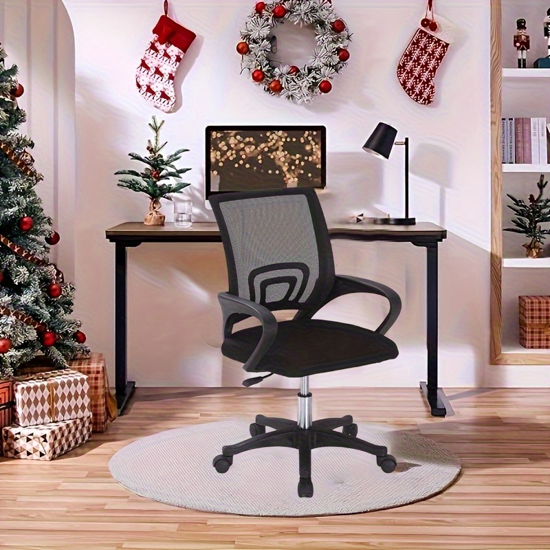 1pc Office Chair, Ergonomic Co - Task Chair Mid Back 评论和价格