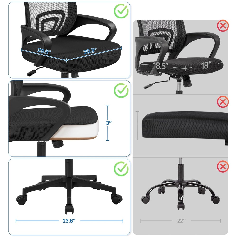 Mid-Back Mesh Ergonomic Office - Task Chair Mid Back 评论和价格