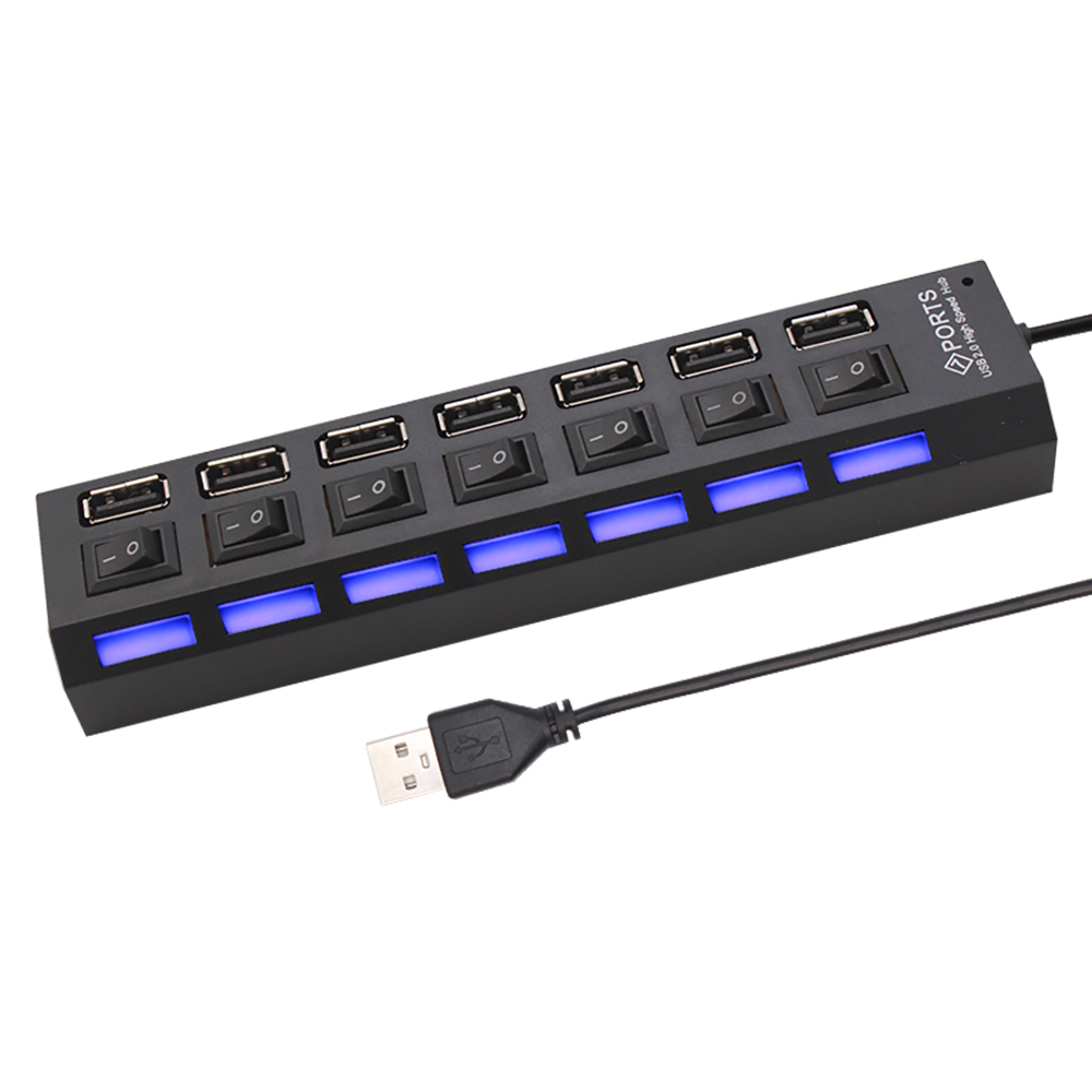 7 Port USB 2.0 Hub Splitter Fo - Office Supply Cart 评论和价格