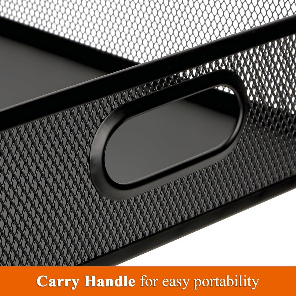 2-Tier Metal Mesh Desk Organiz - Paper Basket Mesh 评论和价格