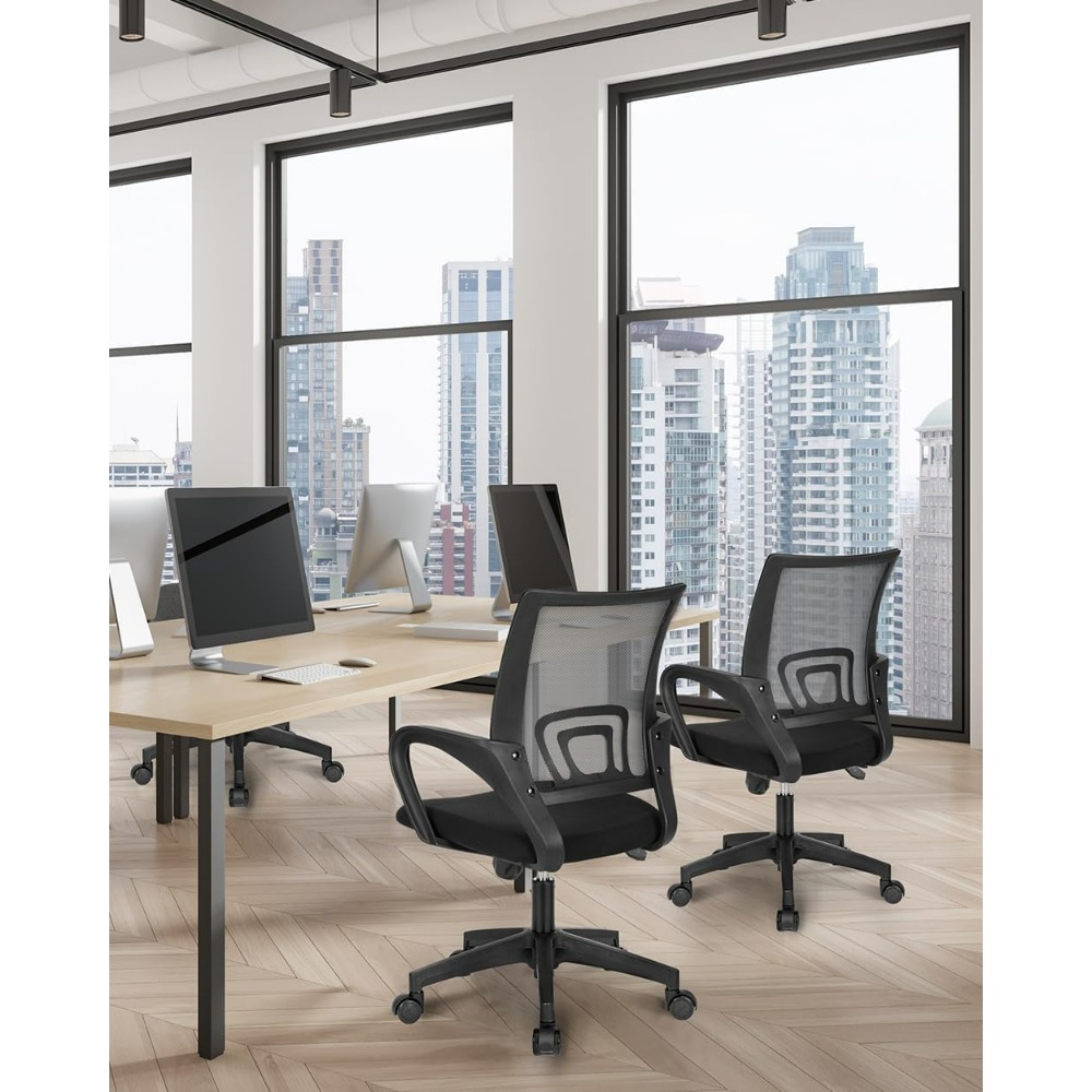 Black Mesh Gaming Office Chair - Task Chair Mid Back 评论和价格