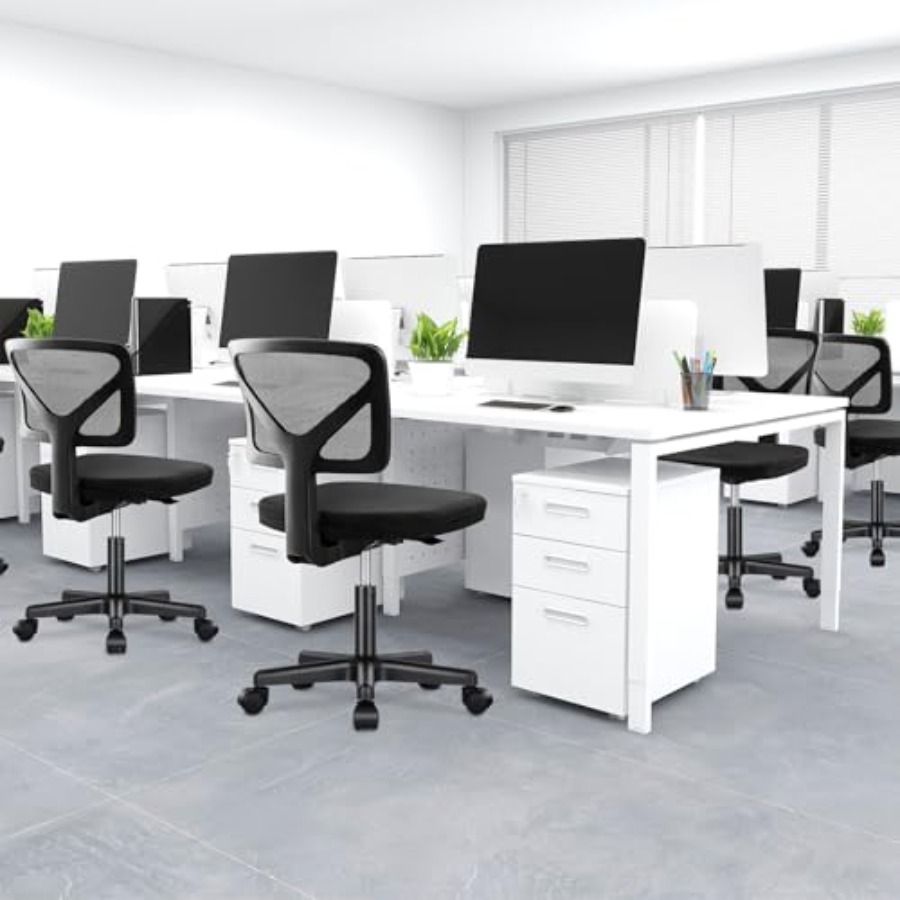 Small Office Chair Armless, Er - Task Chair Mid Back 评论和价格