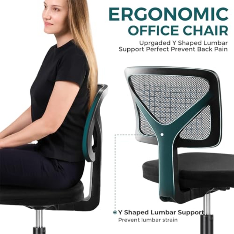 Small Office Chair Armless, Er - Task Chair Mid Back 评论和价格
