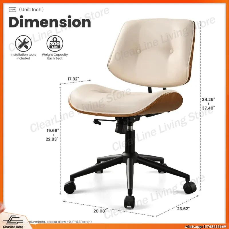 Modern PU Leather Office Chair - Task Chair Mid Back 评论和价格