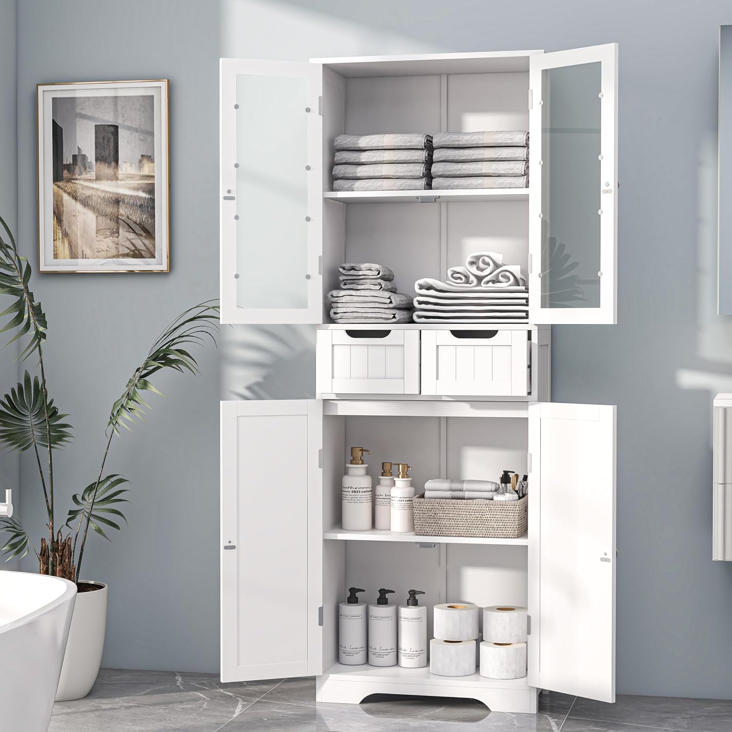 Tall Bathroom Storage Cabinet  - Office Storage Cabinet 评论和价格