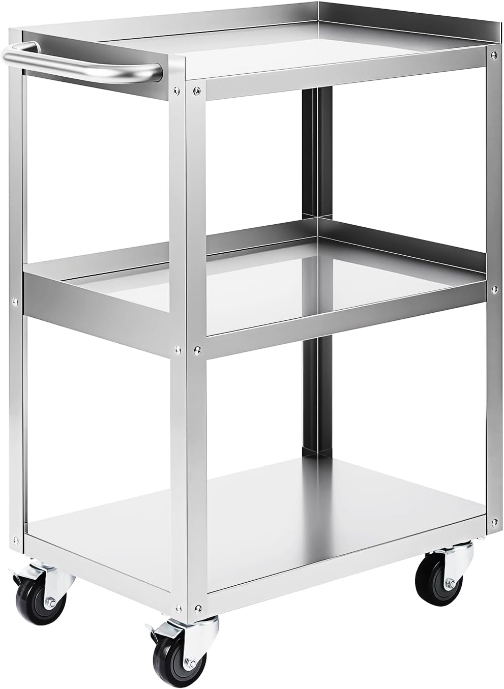 3-Tier Stainless Steel Rolling - Office Supply Cart 评论和价格